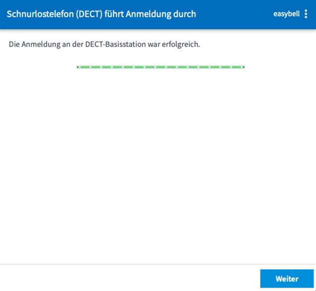 screenshot FRitz - Schnurlostelefon fürht Anmeldng durch