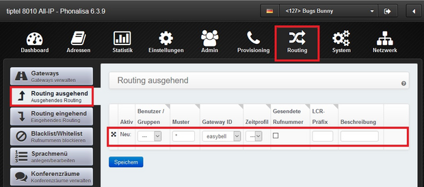 Bearbeiten Sie Das Ausgehende Routing 5