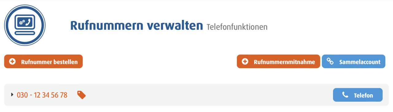 1. Nebenstelle Telefon