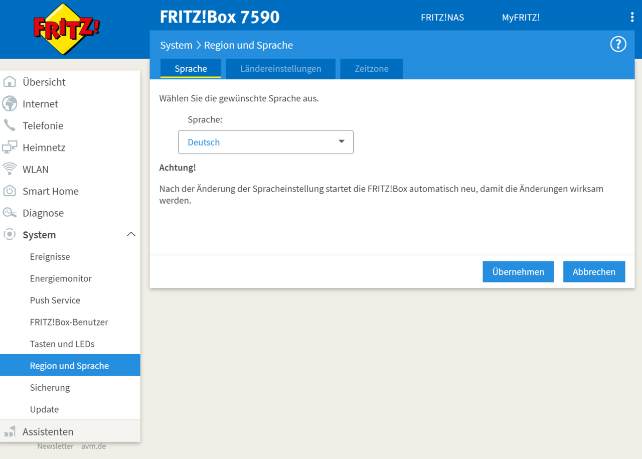 Wie kann ich die Sprache meiner Fritz!Box anpassen? | easybell