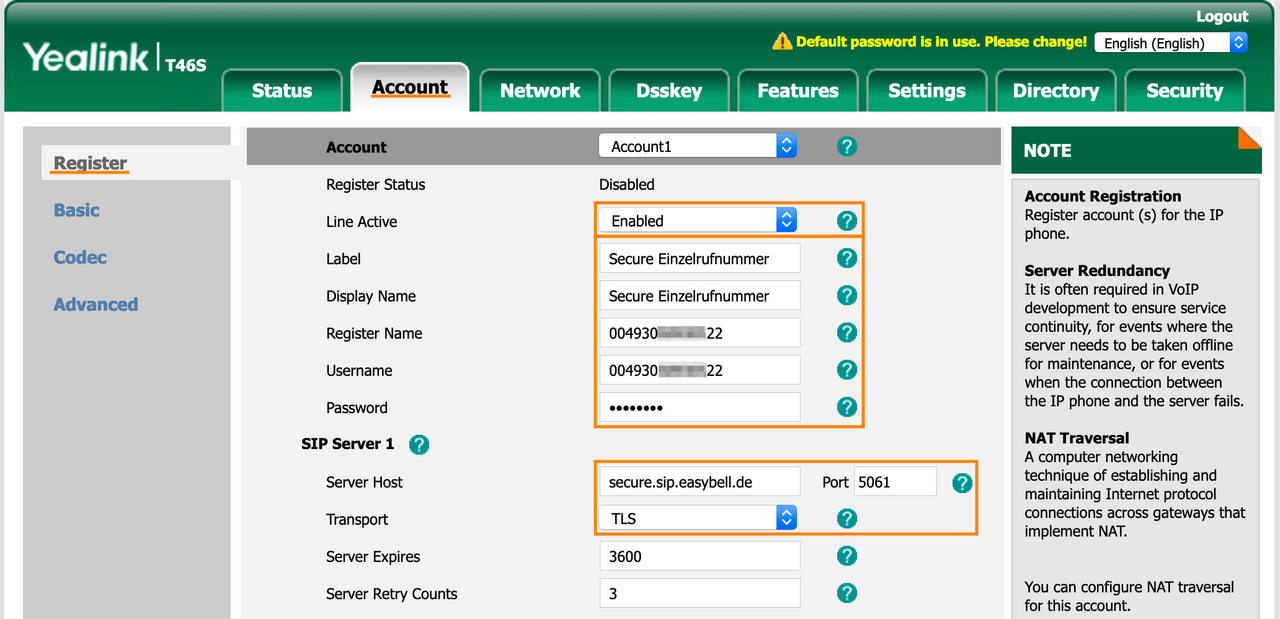 02 Yealink Einzel Secure S I P