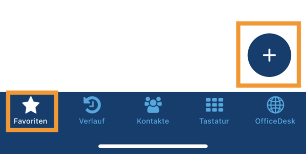 Favoriten Neuer Kontakt